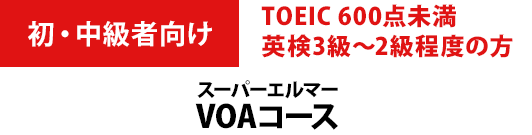 初・中級者向け TOEIC 600点未満英検3級～2級程度の方